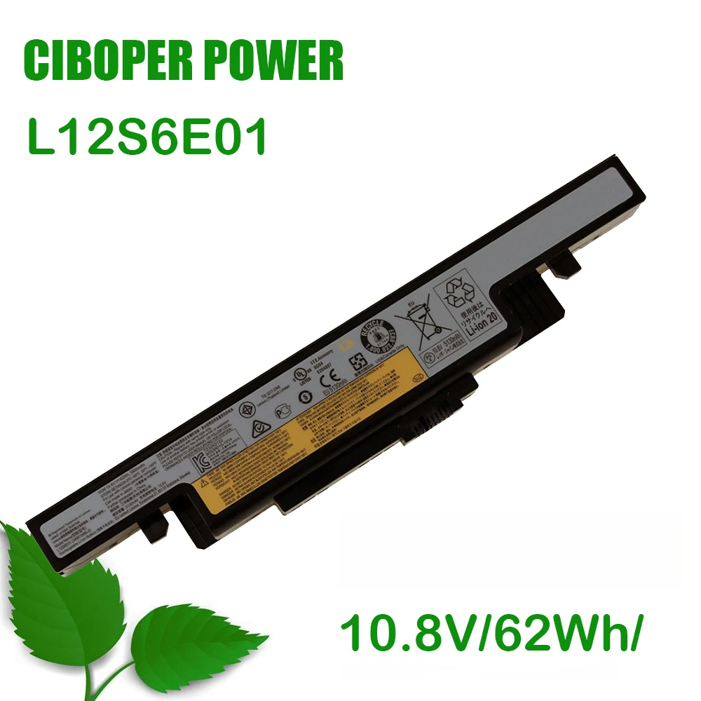 

CP New Original Battery L12S6E01 10.8V 62WH L11L6R02 L11S6R01 L12L6E01 L12S6A01 For Y490 Y490P Y400 Y410P Y400N Y500 Y500N Y510