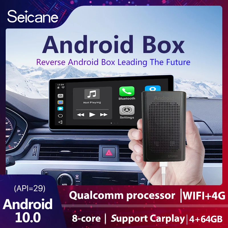 Scicane New Android 10.0 Carplay Box Wireless Dongle Activator 4+64G for BMW Mercedes Benz Audi Peugeot VW USB Plug And Play