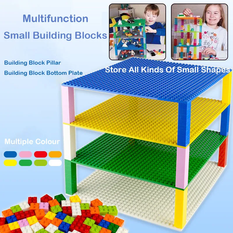 32x32 Dots Double Sided Baseplate for Building Brick 16x16 City Classic Block Plates DIY Plastic Small Block Assembly Part Toy