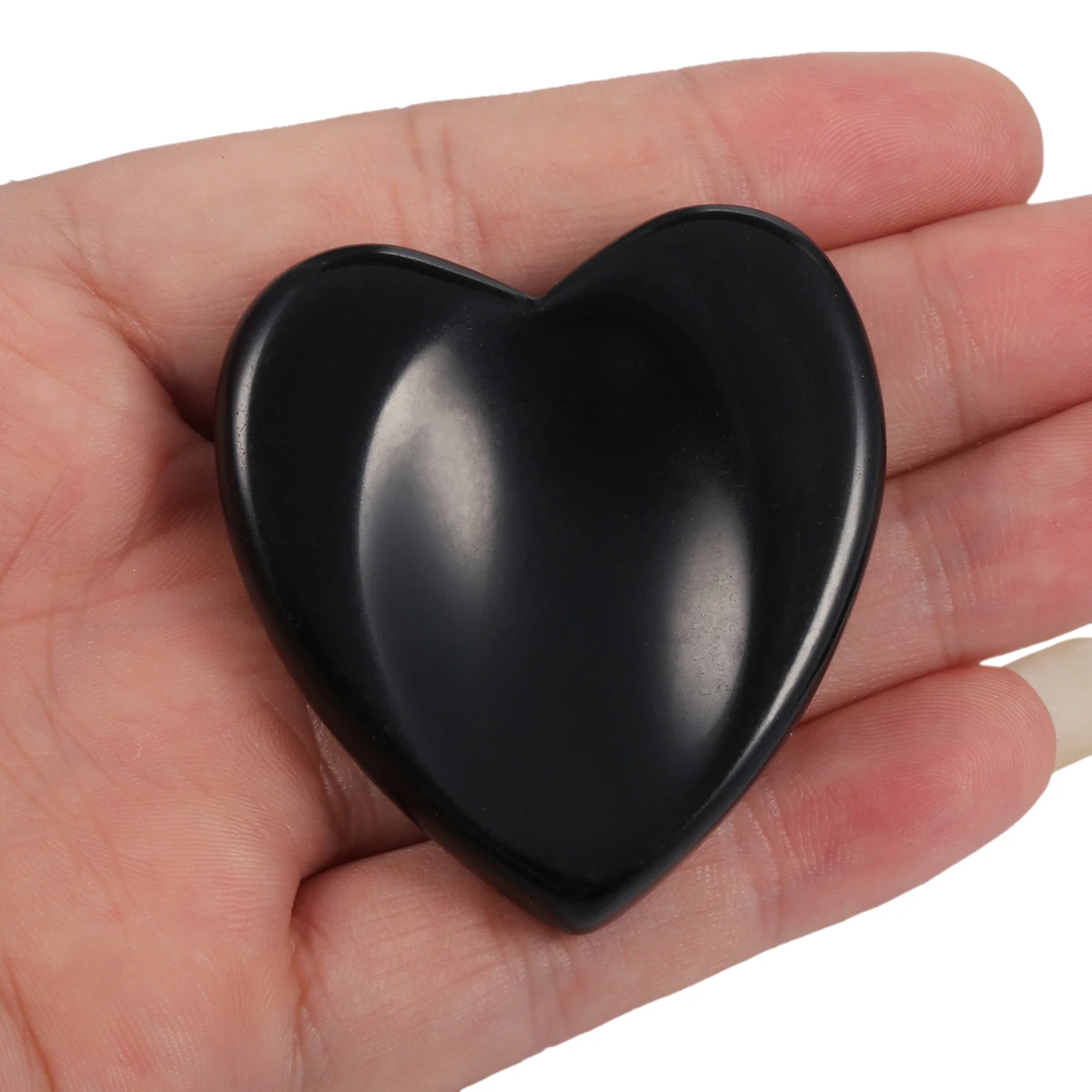 TUMBEELLUWA Love Heart Shape Worry Stone Pocket Thumb Massage Stone Healing Reiki Spiritual Therapy Finger Body Massage