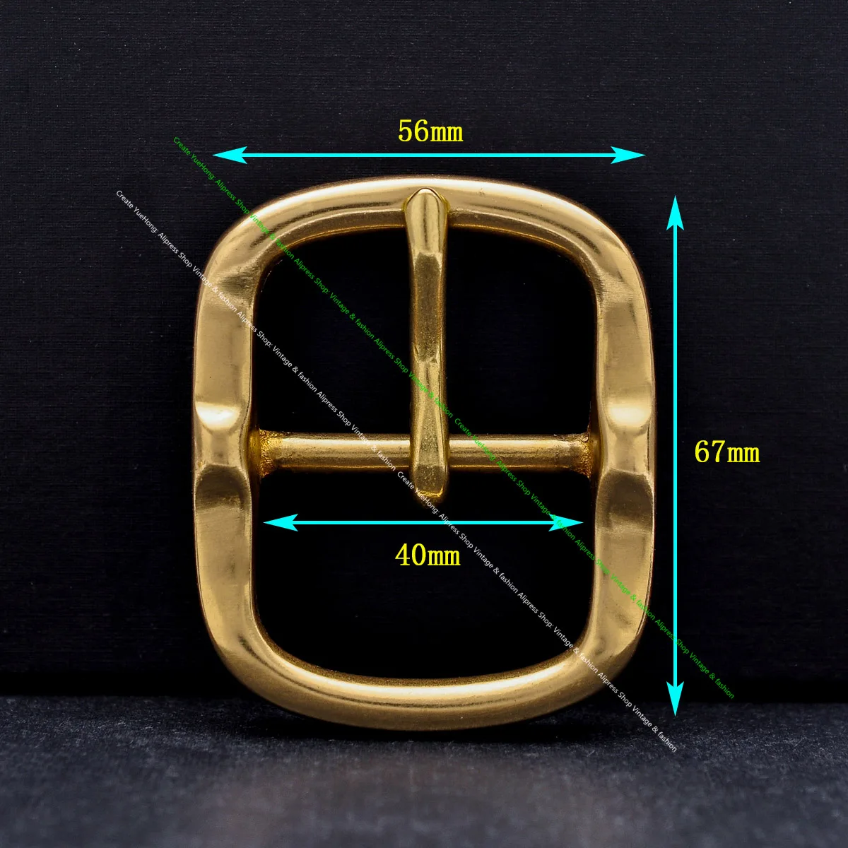 Fibbie ad ardiglione centrale in ottone massiccio pesante occidentale da 40mm per fibbia in vita per cintura accessori artigianali in pelle Hardware