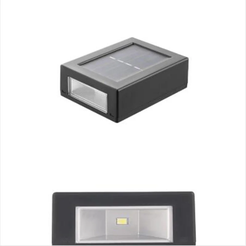 Lámpara Solar de pared para decoración de jardín, luces impermeables de arriba y abajo, iluminación de paisaje para terraza, balcón, calle, exterior, muebles, 2led