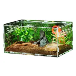 New Acrylic Terrarium Spider Breeding Box Reptile Feeding Box For Climbing Pet Terrarium Snake Spider Lizard Scorpion Centipede