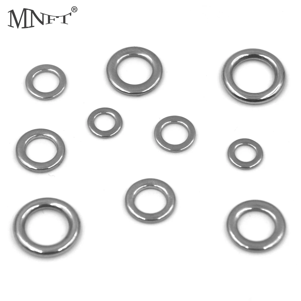 MNFT 200Pcs Fishing Solid Rings Fishing Ring Lure Accessories Stainless Steel Forged Rings