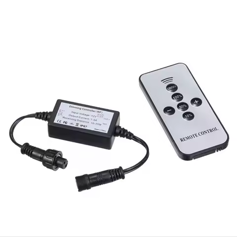 DC 12V Deck Light Dimmer Modulator Kit RF Remote Control Controller IP67 Waterproof Brightness Dimmable Deck Lamp Accessories
