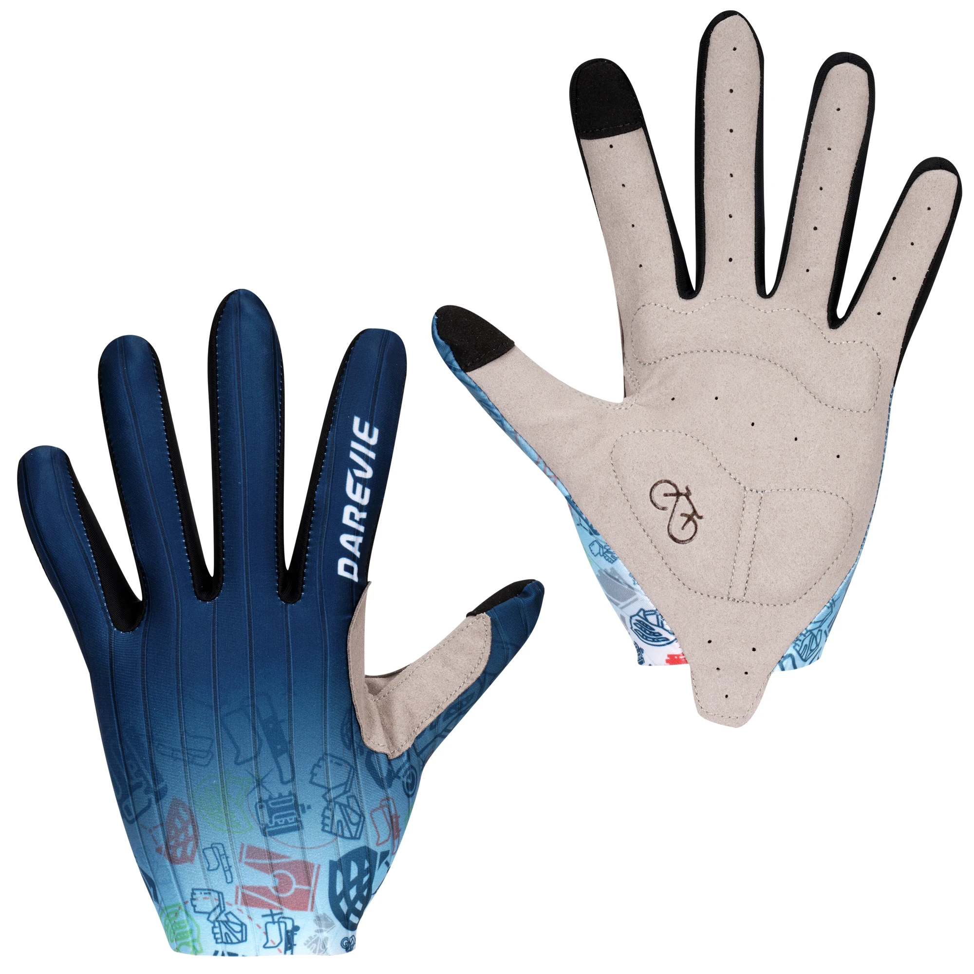 DAREVIE-guantes de ciclismo transpirables para hombre y mujer, manoplas de dedo completo para pantalla táctil, a prueba de golpes, antideslizantes,