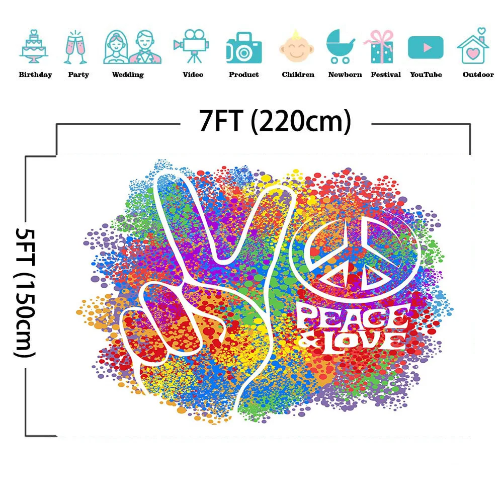 Peace & Love 테마 파티 배경 그래피티 가위손 사진 배경 그래피티 아트 파티 사진 배경, 포토콜용