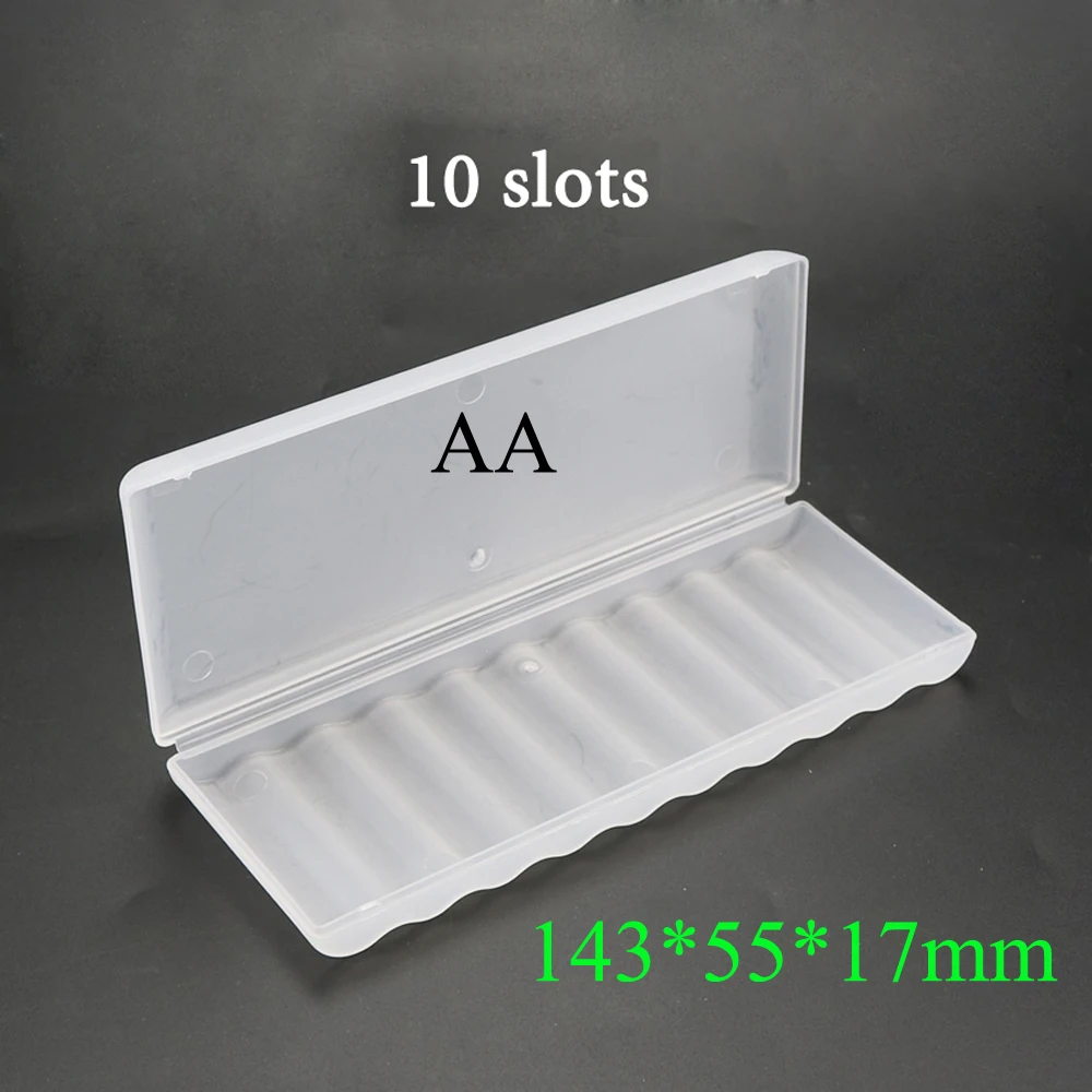 2PCS 3 Different Elistooop Plastic Case Container Bag Case Organizer Box Case Holder Storage Box Cover for AA AAA Battery Box