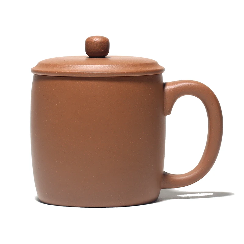 ★hall yixing undressed ore purple sand cup by hand if mud tea cover cup 350 ml element face heart plain and simple