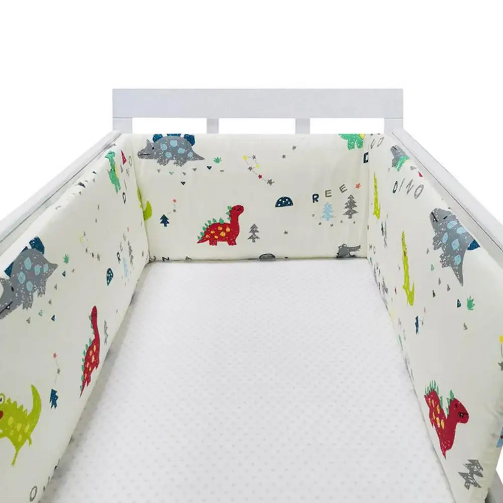 1PCS Baby Crib Bumpers In The Crib For Newborn Cotton Cartoon Dinosaur Cot Bumper Baby Bed Protector Kids Bedding