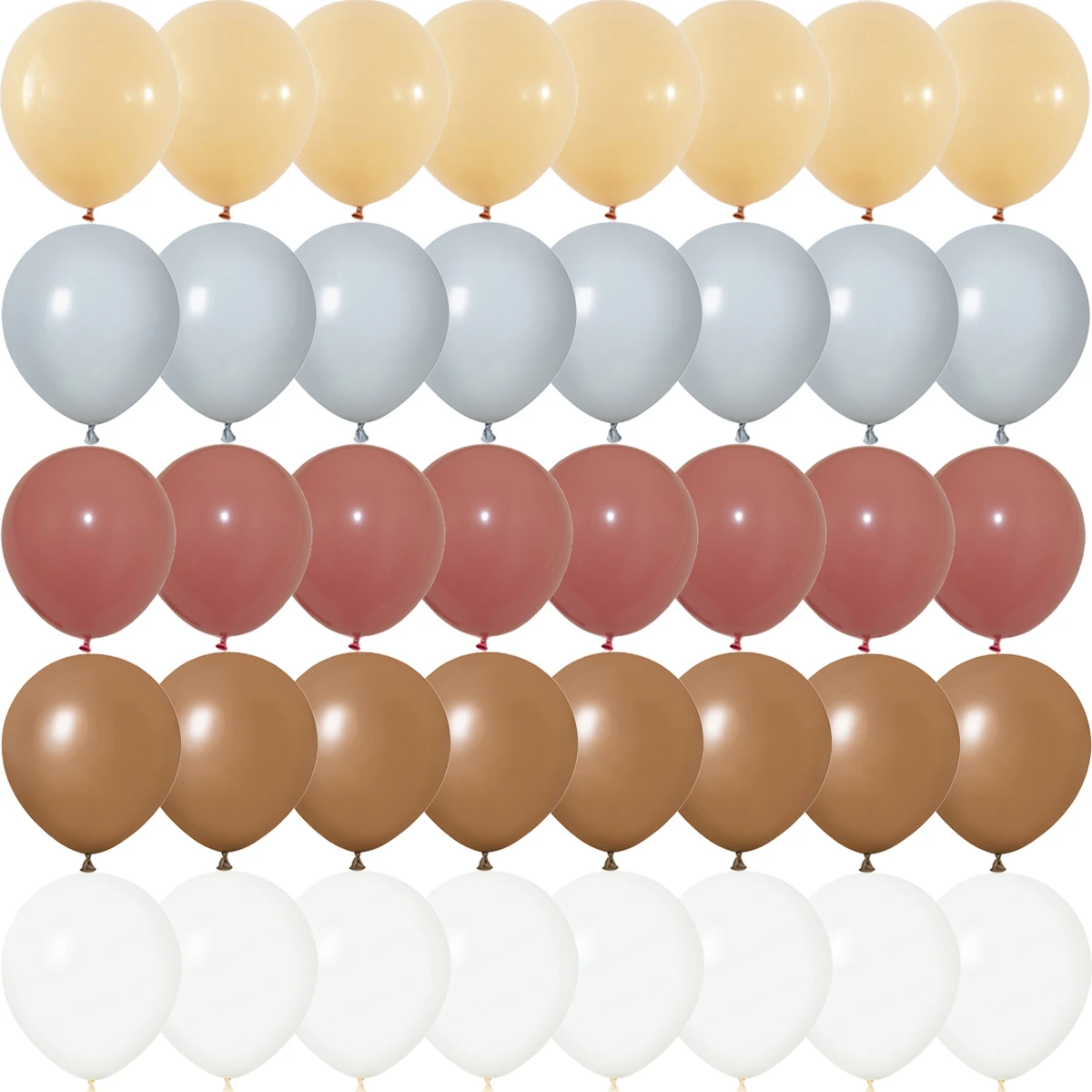 40/50PCS 10inch Retro Morandi Color Brown Latex Balloons Halloween Christmas Party Wedding Birthday Thanksgiving Decoration