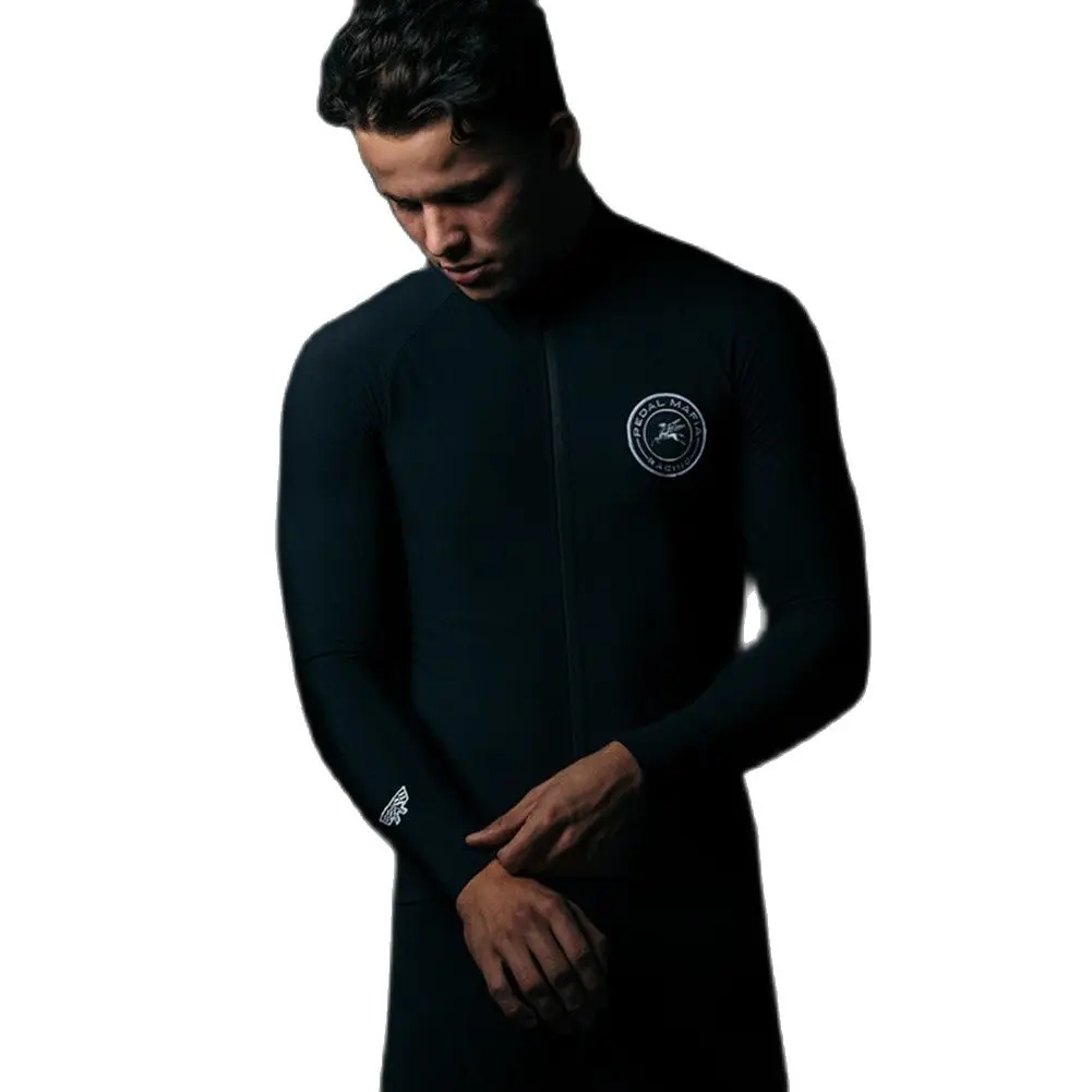 PEDAL MAFIA Racing Cycle Wear Men Thermal Fleece Long Sleeve Warm Jackets Maillot Ciclismo Go Pro clothing MTB Road Bike Apparel