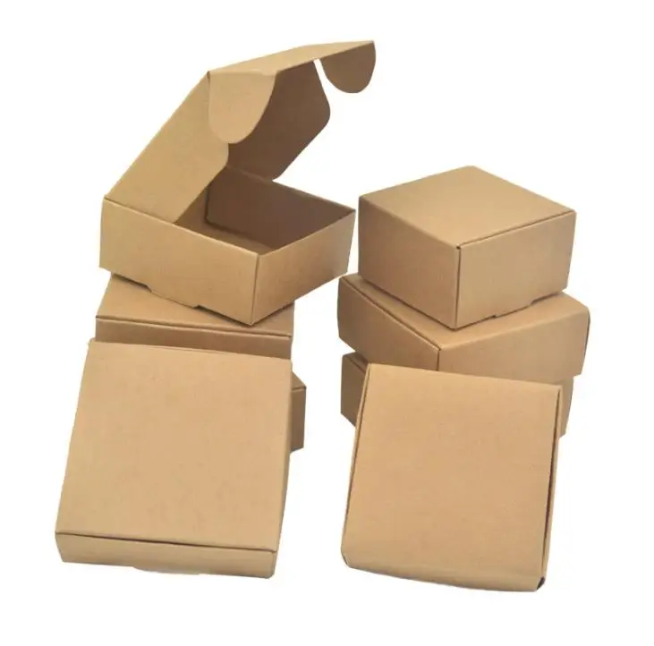 

1000pcs 7.5*7.5*3cm Brown Kraft Paper Box For Candy/food/wedding/jewelry Gift Box Packaging Display Boxes Diy Storage SN1916