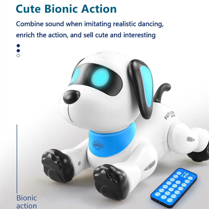 Ispezione ad attivazione vocale Telecomando Robot Dog Programmazione Apprendimento della conoscenza scientifica popolare Canta Danza Cane elettrico RC