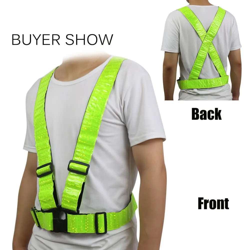 Night Riding And Night Running Reflective Vest Safety Elastic Reflective Straps Elastic Reflective Belt Reflective Vest