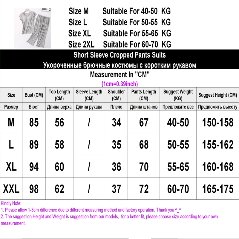 Pyjamas Suit Underwear Modal Plus-Size Femme Pajamas Sets Short-Sleeve Two-Piece-Set Home-Clothe Loose Soft Cotton Sleepwear