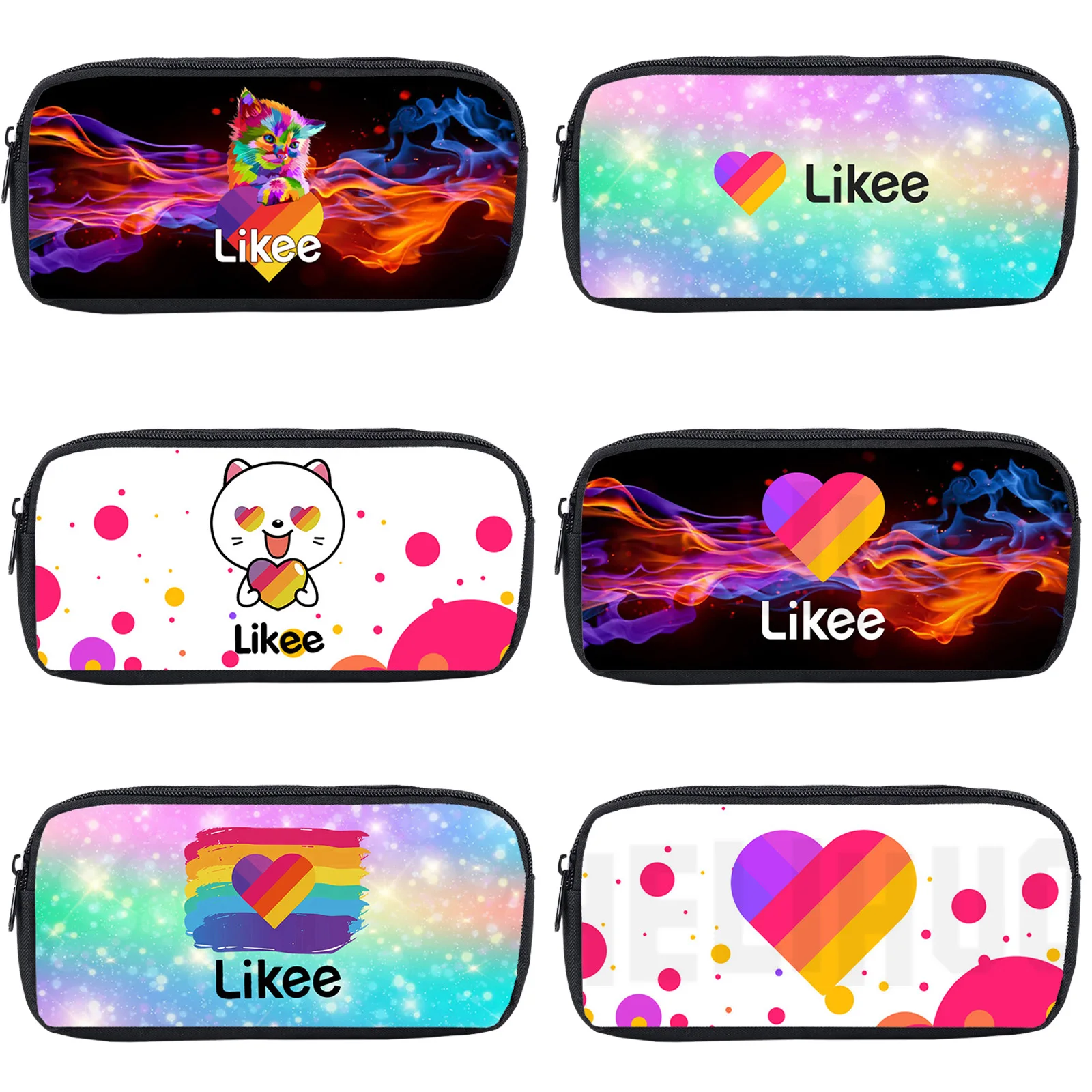 New LIKEE Cosmetic Bag Women Fashion Russia Likee Video App Pencil Case for Girls School 3D Print  Makeup Box Storage Pouch Bag