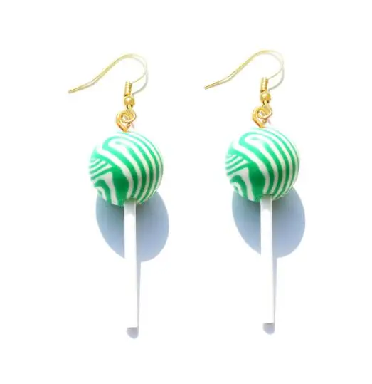 Earring For Women Resin Lollipop Drop Earrings Children Jewelry Custom Made Handmade Cute Girls Cotton Candy Gift image 3