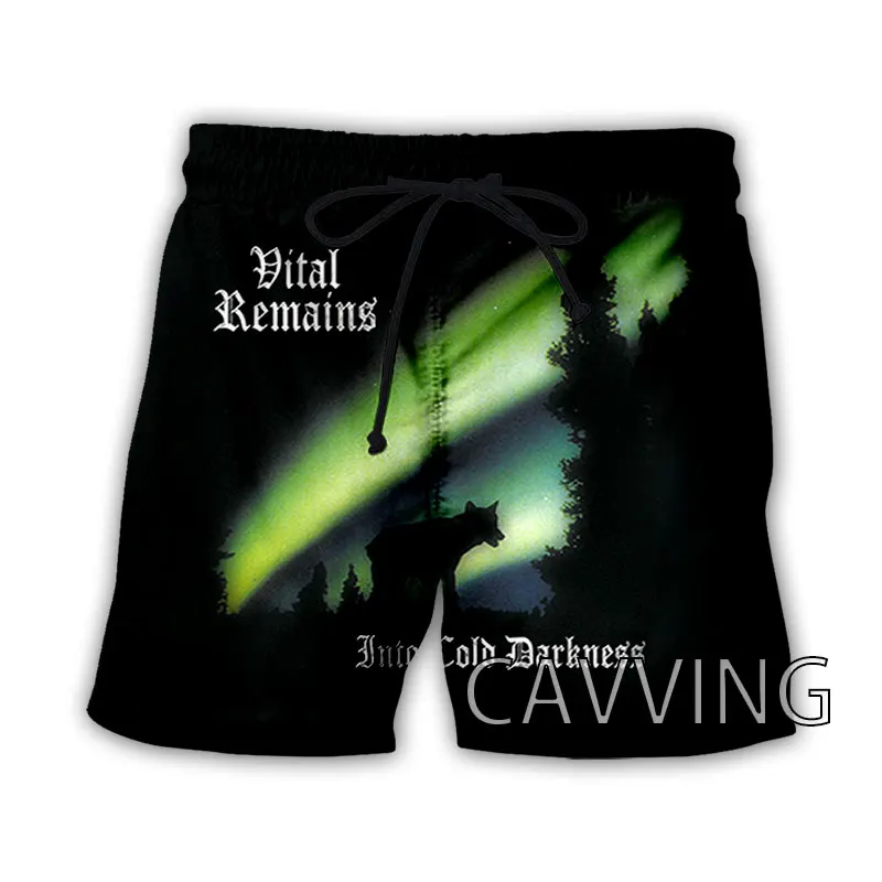 

CAVVING 3D Printed Vital Remains Band Summer Beach Shorts Streetwear Quick Dry Casual Shorts Sweat Shorts for Women/men