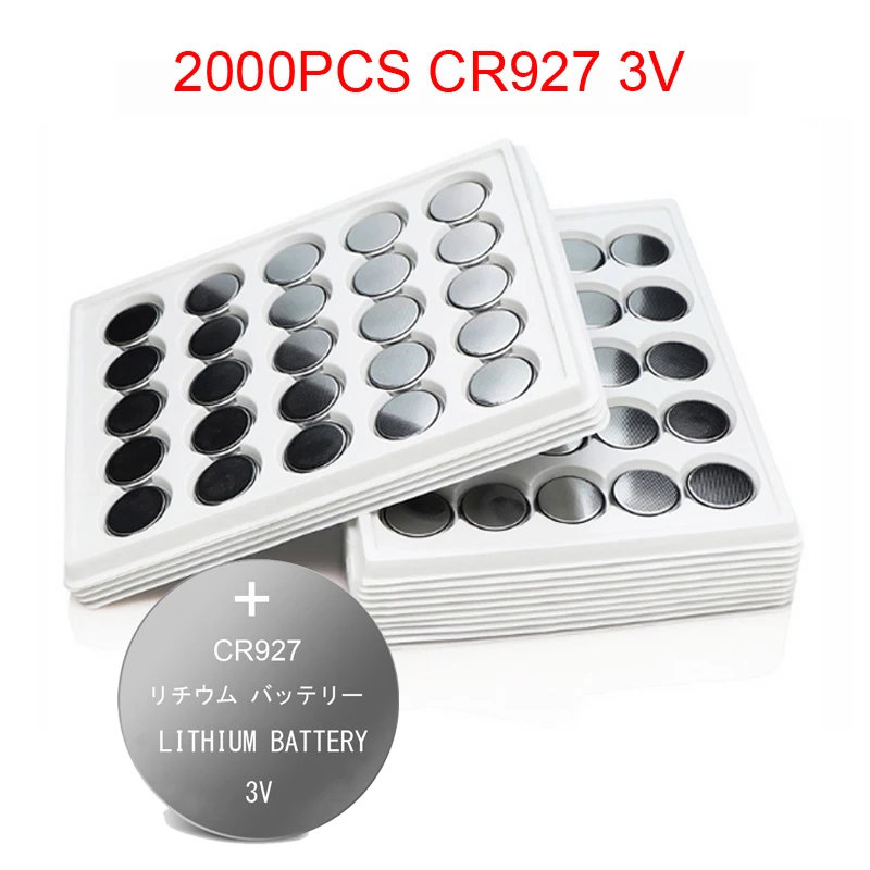 

2000PCS 3V CR927 927 DL927 BR927 BR927-1W CR927-1W ECR927 5011LC KCR927 LM927 Watch Button Coin Cells Lithium Li-ion Battery