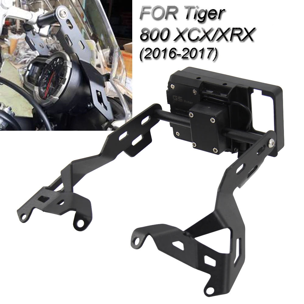 

FOR Tiger 800 XCX/XRX 2016 2017 Motorcycle Front Phone Stand Holder Smartphone Phone GPS Navigaton Plate Bracket