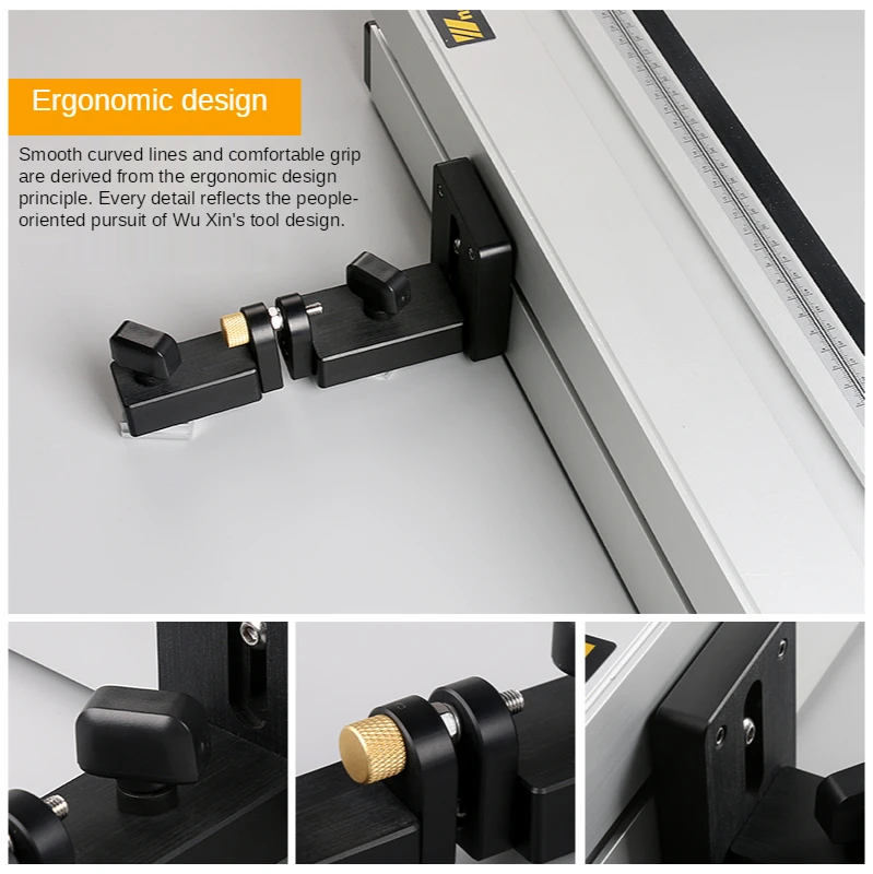 1 Set Woodworking Aluminium Profile Fence with Sliding Brackets Tools for Wood Work RouterTable Saw Table DIY Workbenches