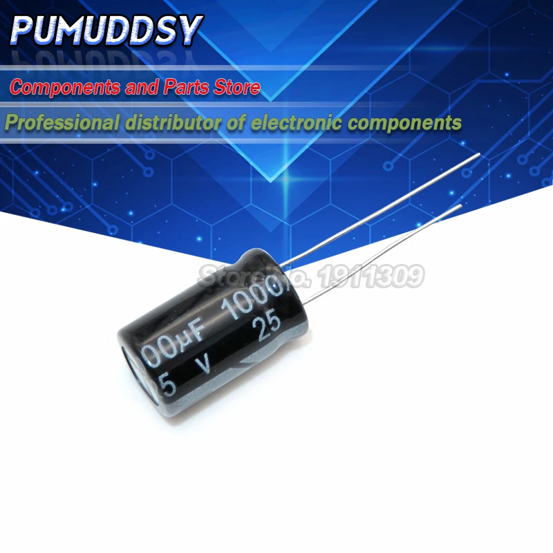 10PCS Higt quality 25V1000UF 10*17mm 1000UF 25V 17*10 Electrolytic capacitor