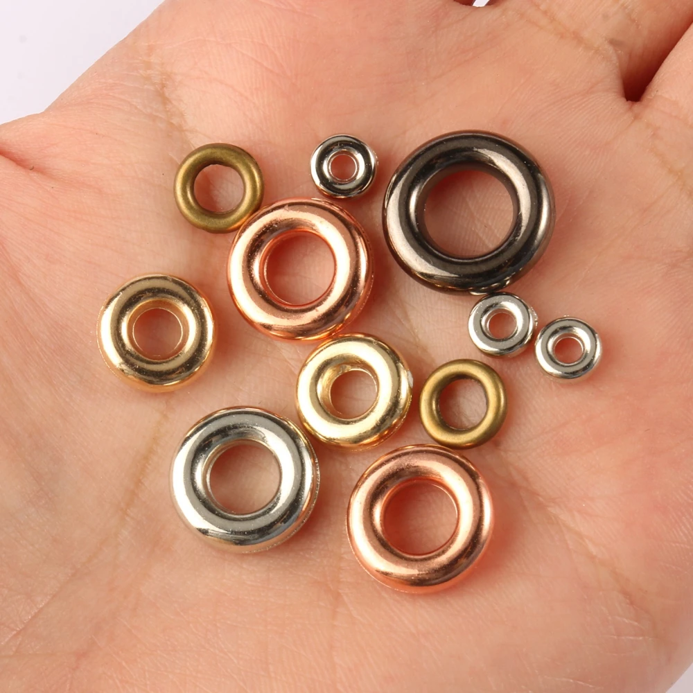 6mm-15mm Gold Rhodium Plastic Closed Jump Rings Single Loop Rings Supplies For Jewelry Making Findings DIY Connector Accessories