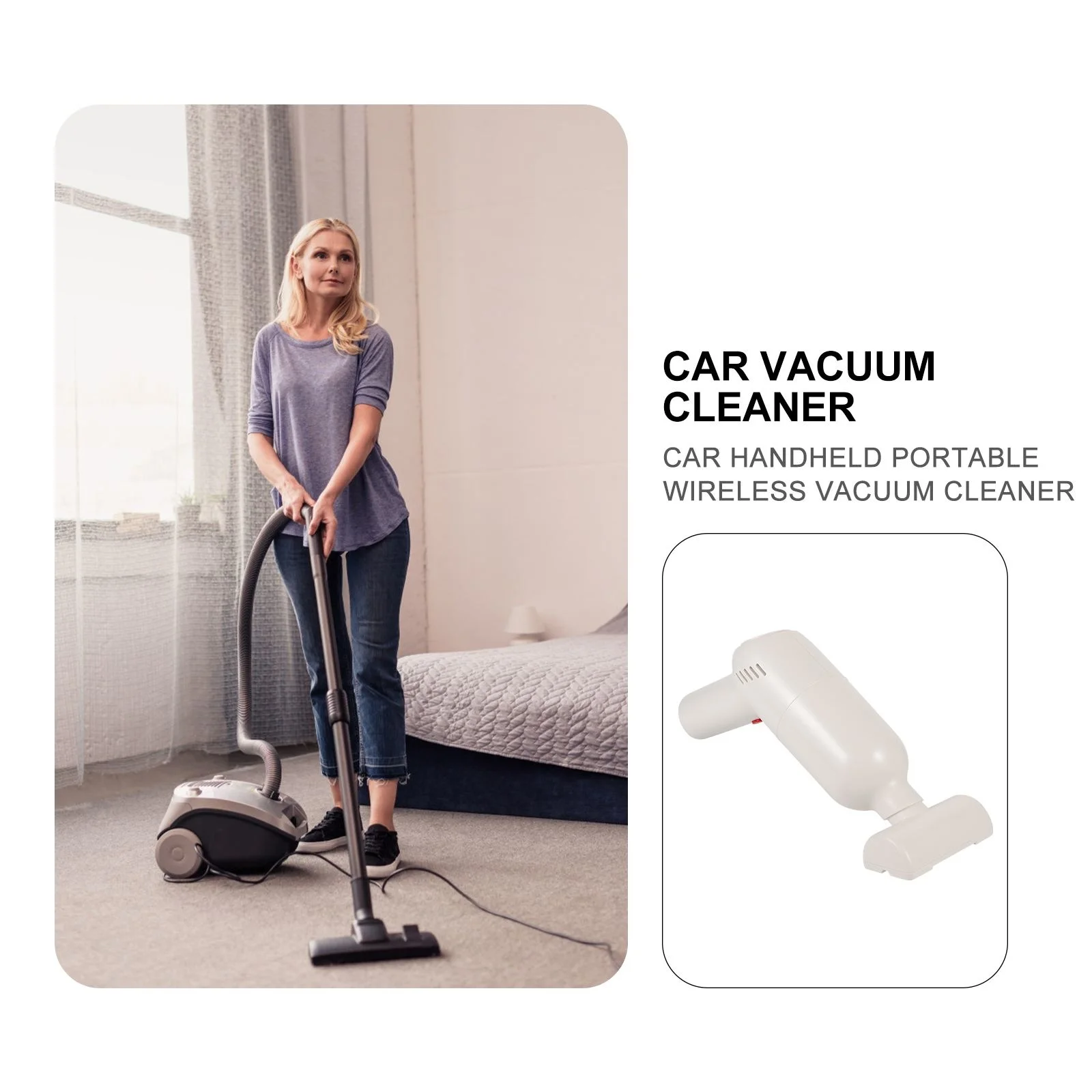 MACTANT Cordless Portable Car Vacuum Cleaner Handheld Auto Vacuum High Suction For Cleaning Wet Dry Mini Wireless Cleaner CN