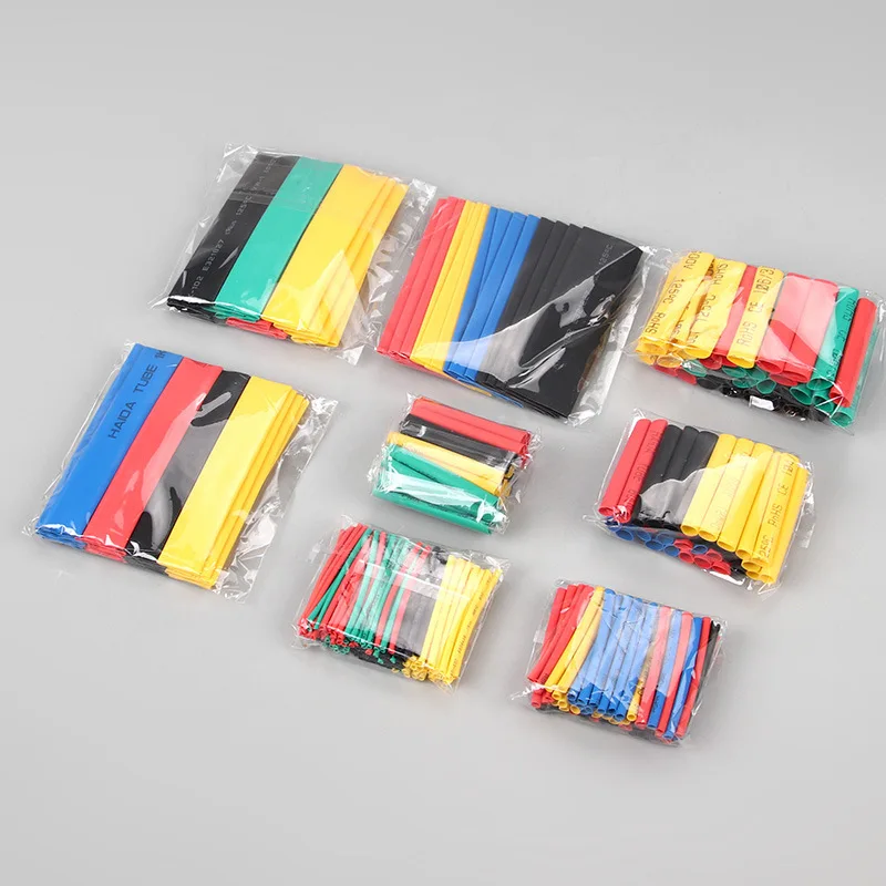 328pcs Heat-shrink Tubing Thermoresistant Tube Heat Shrink Wrapping Kit Electrical Connection Wire Cable Insulation Sleeving