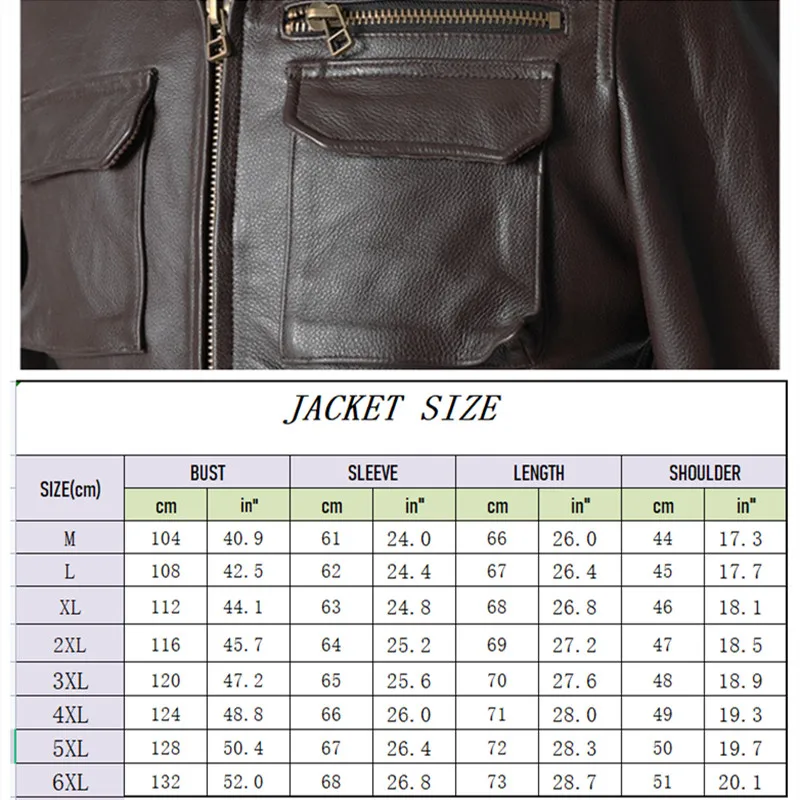 Hunting Leather Jacket Top Cowhide Medium Long Coat M65 Military Brown Lapel Slim Fit Outdoors Travel Sports Combat Windbreaker