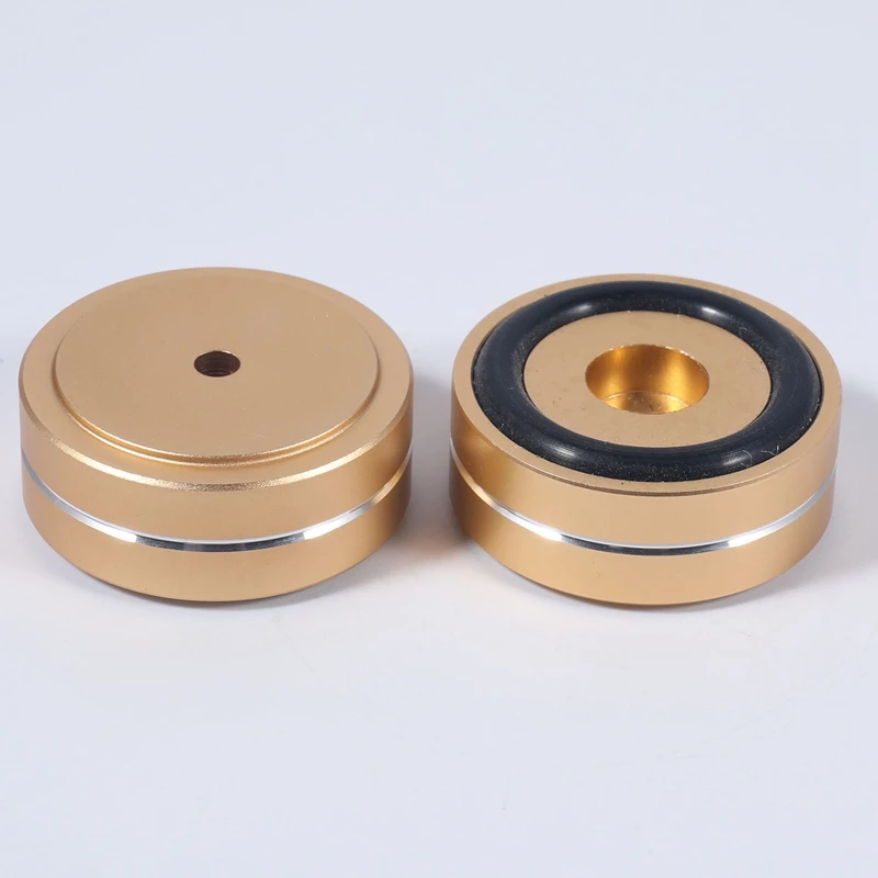 4PCS Turntable Isolation Feet Pads Aluminum Speaker Spikes Stand Foot Cones Base Mat for Audio Sound Amplifier