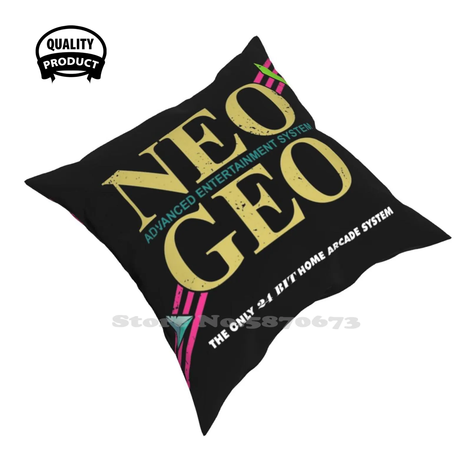 Aes Pillow Cover Hug Pillowcase Video Games Gamer Gaming Neogeo Neo Geo Aes Mvs 24Bit 24 Bit Arcade 1990S Nineties Retro