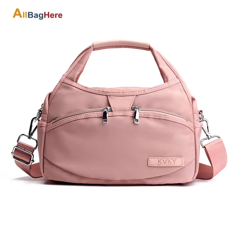 Nylon Cloth Multi Pocket Handbag Oxford Waterproof Solid Color Female Bag Leisure Travel Shopping Single Shoulder Messenger Bags