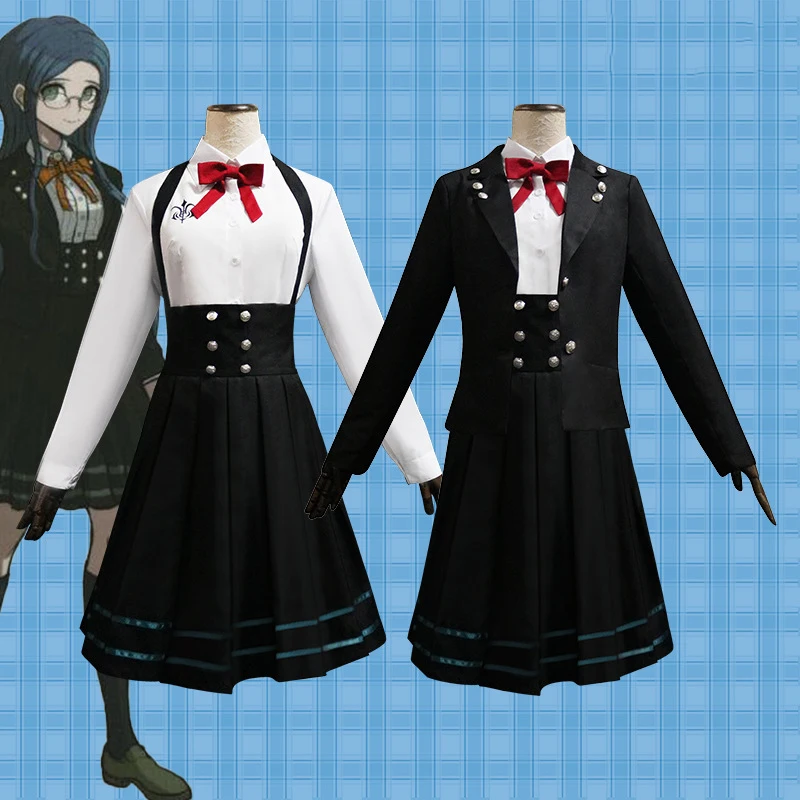 

Anime Danganronpa V3 Shirogane Tsumugi Cosplay Costume Halloween Costumes For Women JK School Uniform Jacket Shirt Skirt Wig