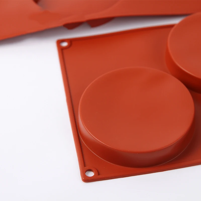 3-Cavity Large Round Disc Candy Silicone Mold Shallow Cylinder Cake Mold Silicone Classic Collection Mould Shapes