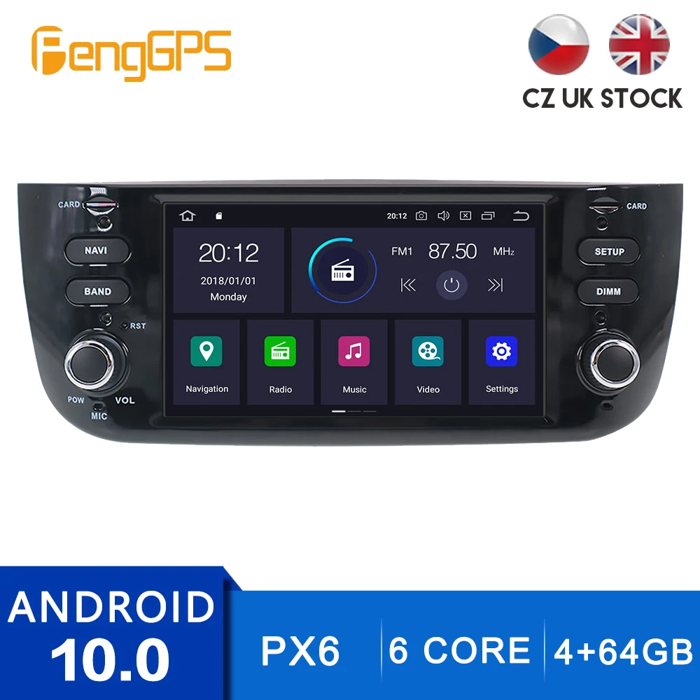 Car Radio Android Carplay For Fiat Linea Punto Evo 2009-2015 GPS Navigation Multimedia Player Stereo Touchscreen Headunit BT
