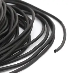 DoreenBeads-cable Tubular de PVC para fabricación de joyas, accesorio de color negro, hecho a mano, hueco sólido, longitud de 10m, 1,5/2,5/4mm, 10M