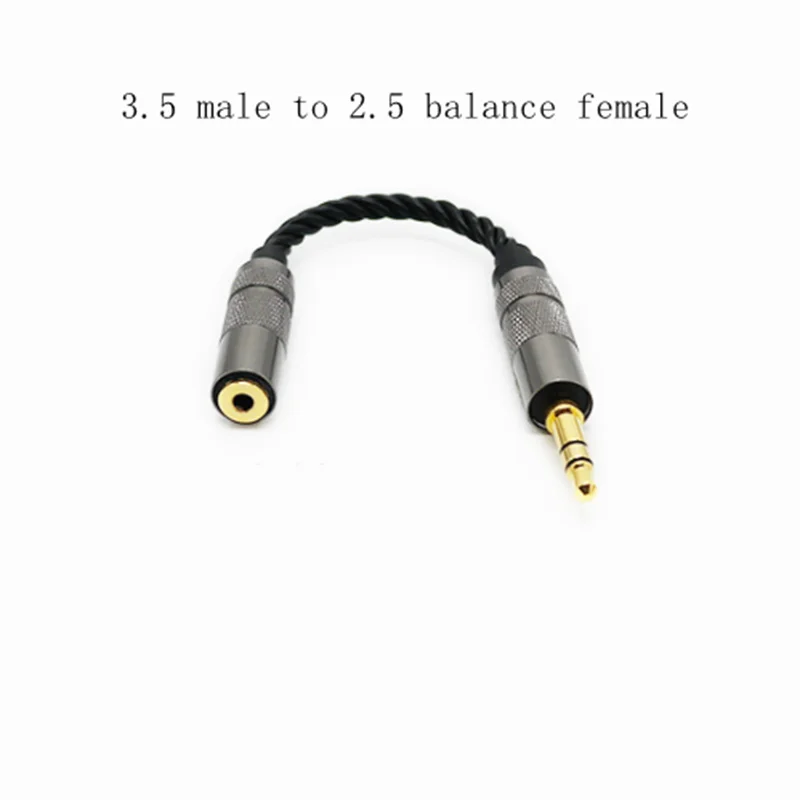 Аудиокабель 2,5 штекер-4,4 гнездо сбалансированный посеребренный шнур 2,5 мм/4,4 мм до 3,5 мм адаптер для Hi-Fi MP3 музыкального плеера