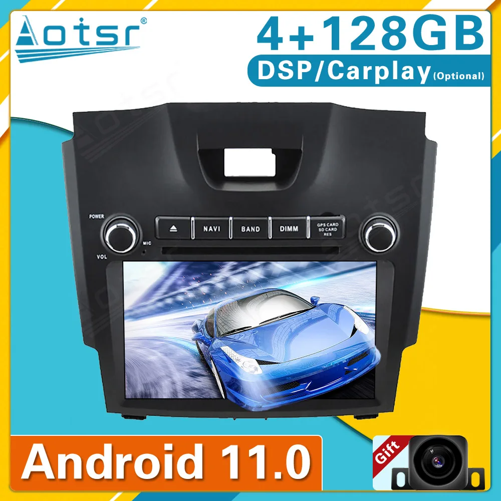 

4+128G Android 11 DSP Carplay Car BT Radio Multimedia Player Navigation GPS Auto radio For Chevrolet S10 Stereo Video