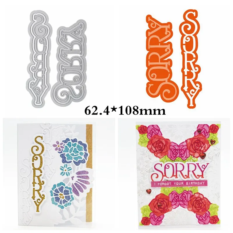 

Sorry Word Die Cuts For Card Making Sorry Word Metal Cutting Dies Stencils Decoration New 2019