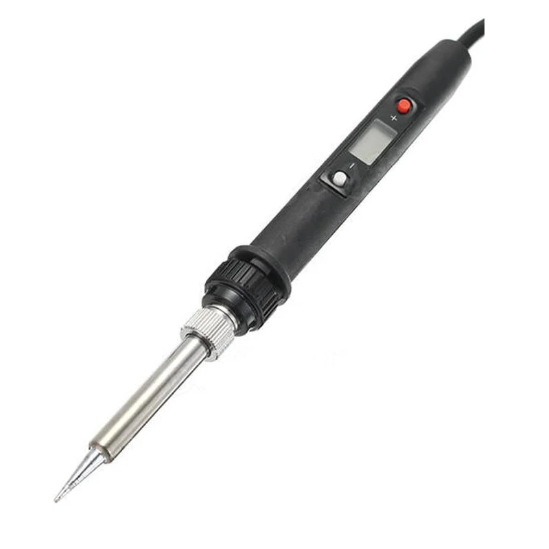 936H 80W 220V LCD Digital Thermostat Adjustable Lead Free Electric Soldering Iron Mini Soldering Station EU Plug(Black)