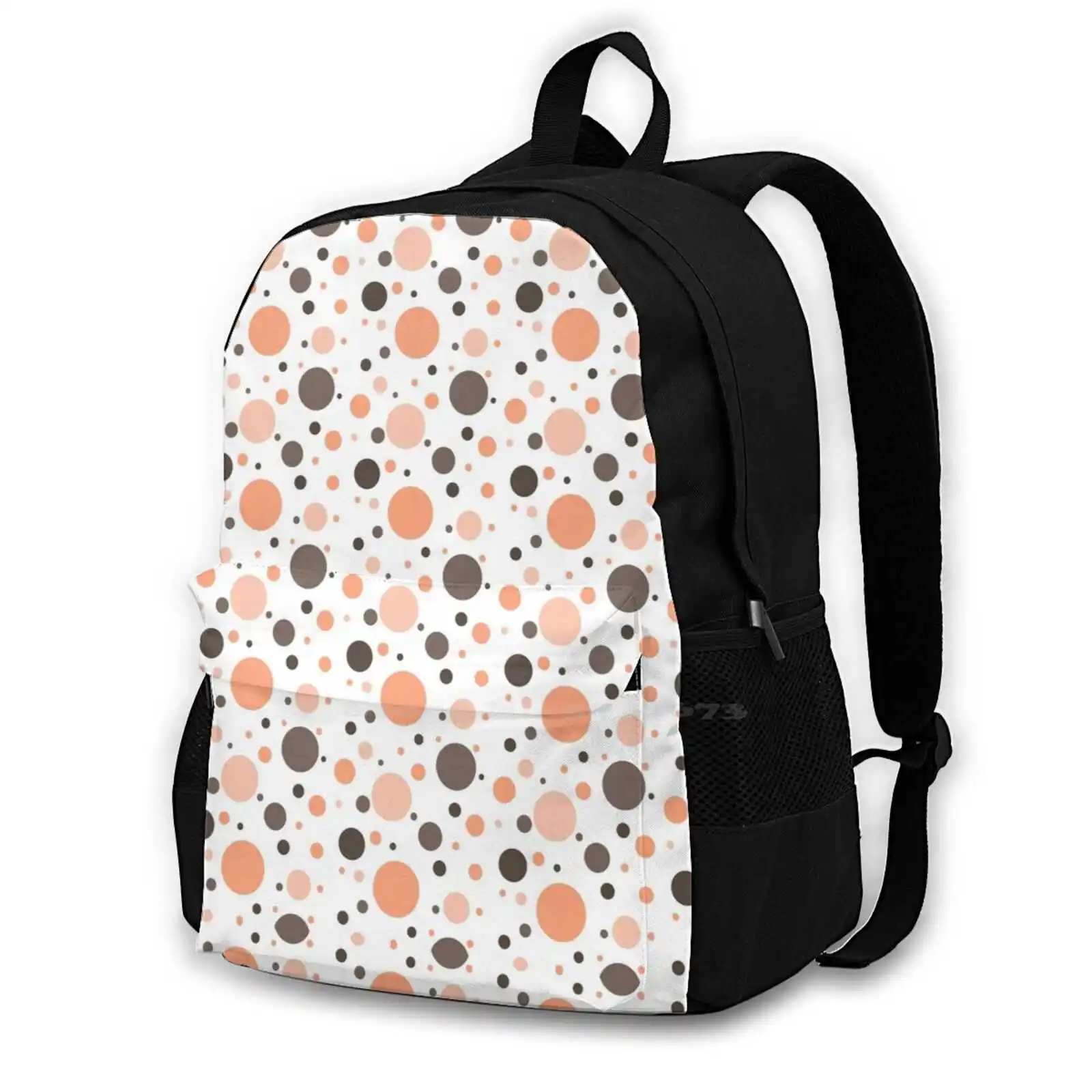 

Chocolate Pattern Fashion Pattern Design Travel Laptop School Backpack Bag Peach Color Peach Pomegranate Chocolate Pattern