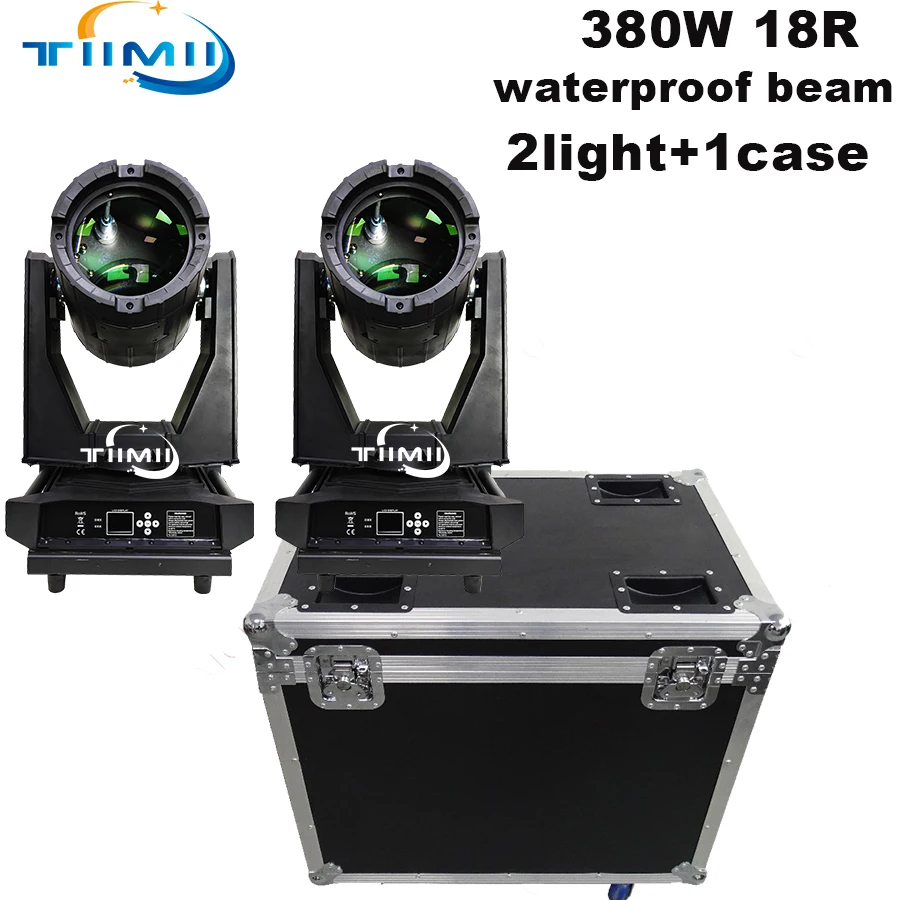 

2Pcs 18R Beam 380W Waterproof Moving Head Light IP65 Beam Spot Stage Light DMX Flightcase Dj Disco Light For Par Party Light