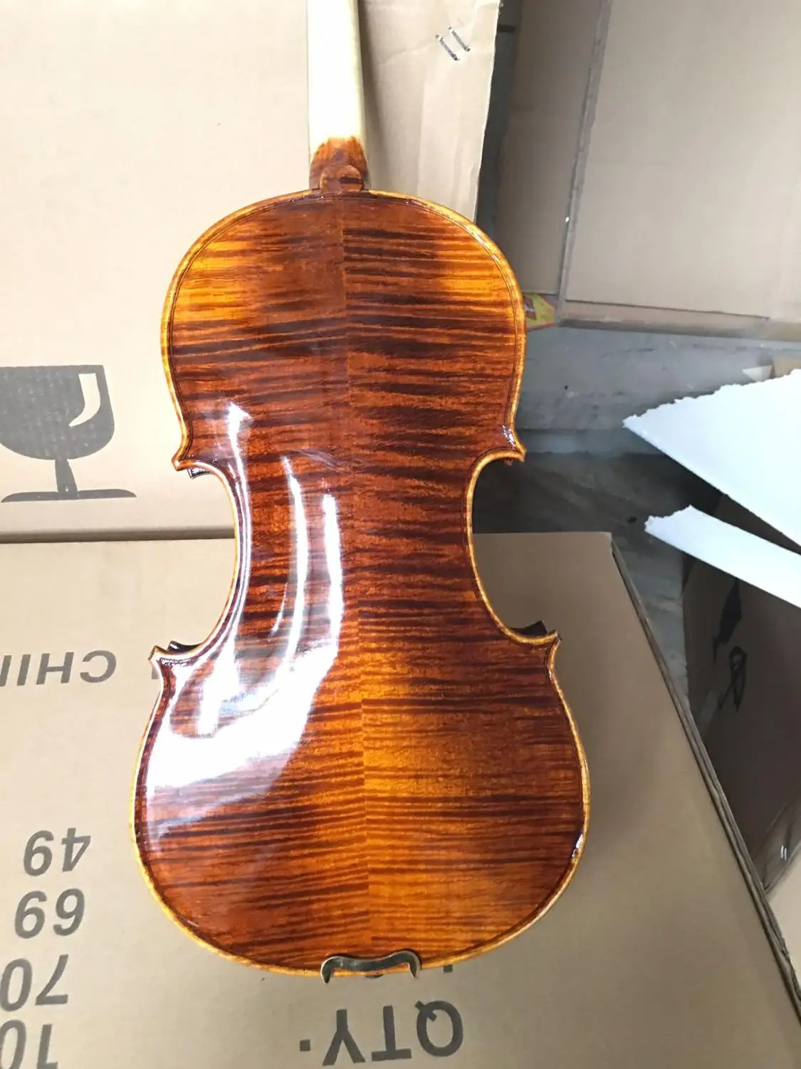 Real shot handmade violin 4/4 solid wood natural grain hand paint violin children adult playing musical instruments free shippin