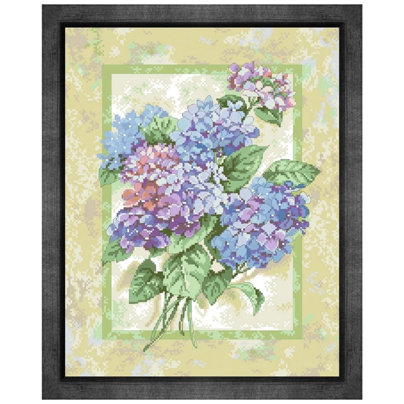 

Элегантная Гортензия Набор для вышивки крестиком цветок Аида Ткань 18ct 14ct 11ct холст без принта хлопчатобумажная нить наборы для вышивки своими руками