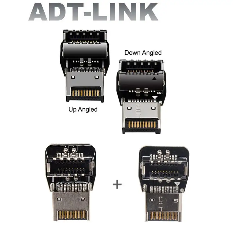 

Motherboard Full Speed USB3.1 10G TYPE-E Interface 90 Degree Steering Elbow Front TYPE-C Installed Wiring USB3.2 20G Adapter