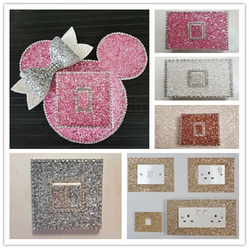 8 fogli 20x15 cm pacchetto autoadesivo grosso glitter tessuto in pelle sintetica materiale fatto a mano fai da te carta da parati scale decorazioni artigianali