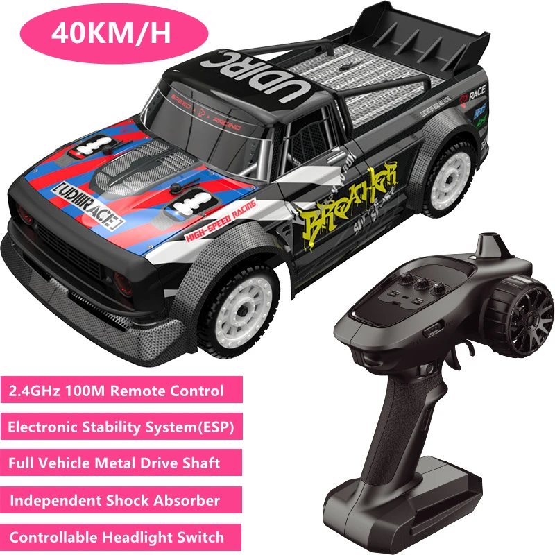 

40KM/H Stunt Drift RC Car 1:16 Scale ESP Stability System Integrated ESC Controllable Front Light 100M Range RC Racing Car Toys