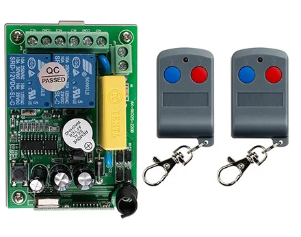 AC 220V 2CH Channels 2CH RF Wireless Remote Control Switch System,315/433 MHz Transmitter and Receiver/Garage Doors/ lamp